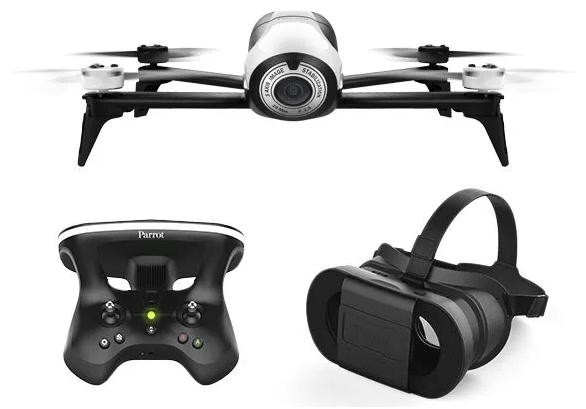 Pack drone Bebop 2, ses lunettes FPV et sa radiocommande